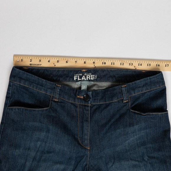 New York & Company Women's Size 10‎ Blue Low Rise Skinny Flare Jeans - Picture 5 of 12
